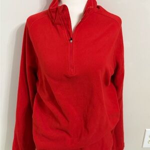 Reebok 1/4 Red Fleece Pullover